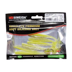 

Приманка силиконовая SIWEIDA "Slim Shad" 8,8см 3,2г (6шт.) цв. 203