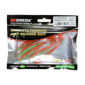 

Приманка силиконовая SIWEIDA "Slim Shad" 8,8см 3,2г (6шт.) цв. 396