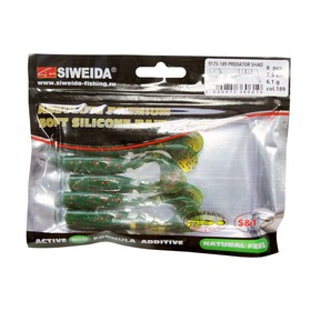 

Приманка силиконовая SIWEIDA "Predator Shad" 7,5см 6,1г (6шт.) цв. 189