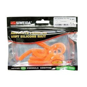 

Приманка силиконовая SIWEIDA "Double Tail Grub" 7,5см 2,7г (6шт.) цв. 193