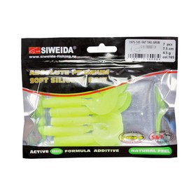 Приманка силиконовая SIWEIDA "Fat Tail Grub" 7,5см 4,5г (7шт.) цв. 165