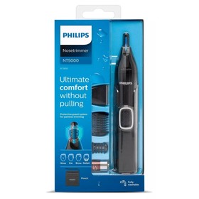 Триммер для волос Philips NT5650/16, для носа и ушей, 1хАА (в комплекте), чёрный от Сима-ленд