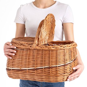 

Корзина с крышкой, 42х30х22(30) см