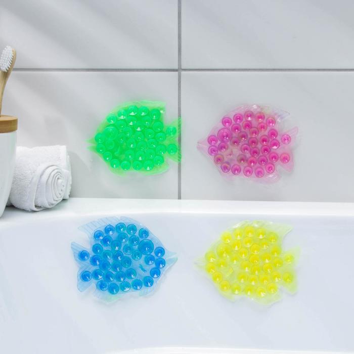 Мини-коврик для ванны «Рыбка», 11,5×9 см, цвет МИКС мини коврик для ванны уточка 9×11 см цвет микс