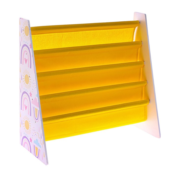 фото Стеллаж - книжница «радуга», 60 × 63, жёлтый текстиль zabiaka