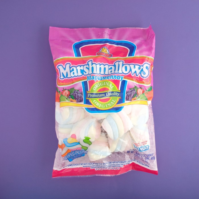 

Маршмеллоу Guandy «Гигант» косички, фруктовый, 500 г