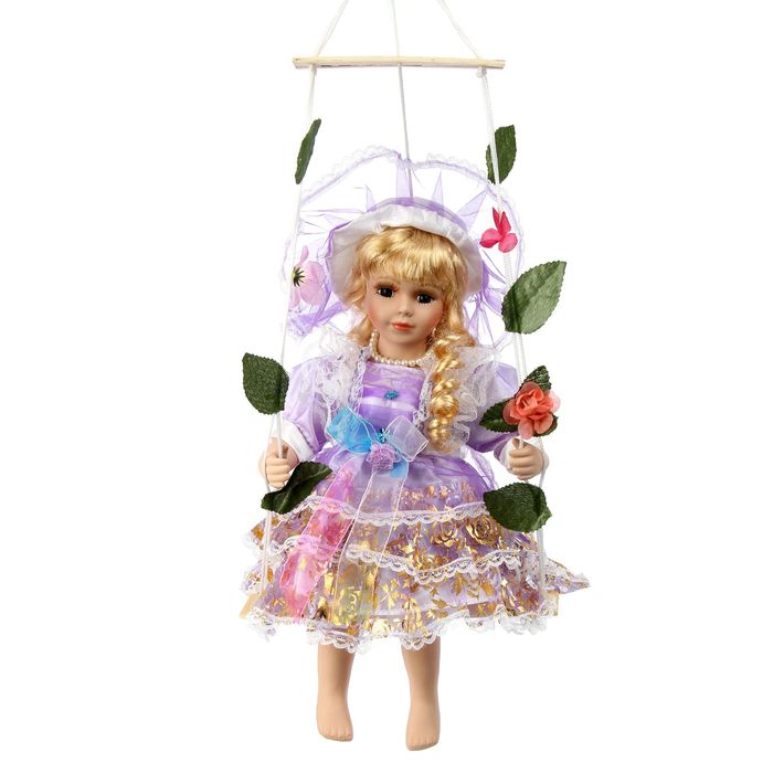 Кукла коллекционная &quot;Мария в голубом на качелях&quot;