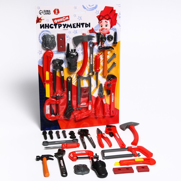 Набор инструментов Фиксики «Фикси Инструменты» 21 предмет набор пожарного фиксики фикси набор цвет микс 4235024