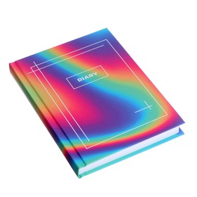 

Ежедневник недатированный А6, 128 листов, "Голография", Soft touch, блок 70 г/м2