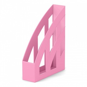 Подставка для бумаг вертикальная пластиковая ErichKrause Office, Pastel, 75мм, розовый