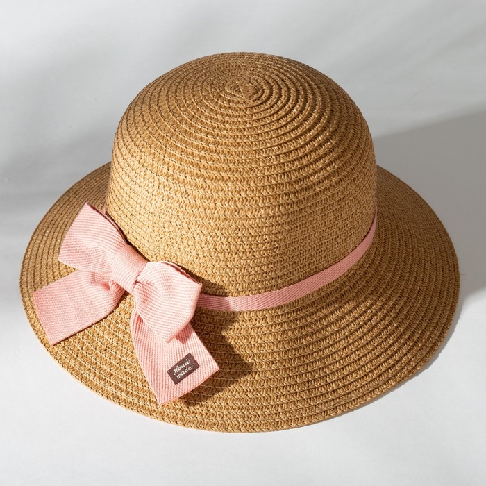 Шляпа для девочки MINAKU, цв. коричневый, р-р 54 шляпа для девочки minaku р р 50 цвет светло коричневый