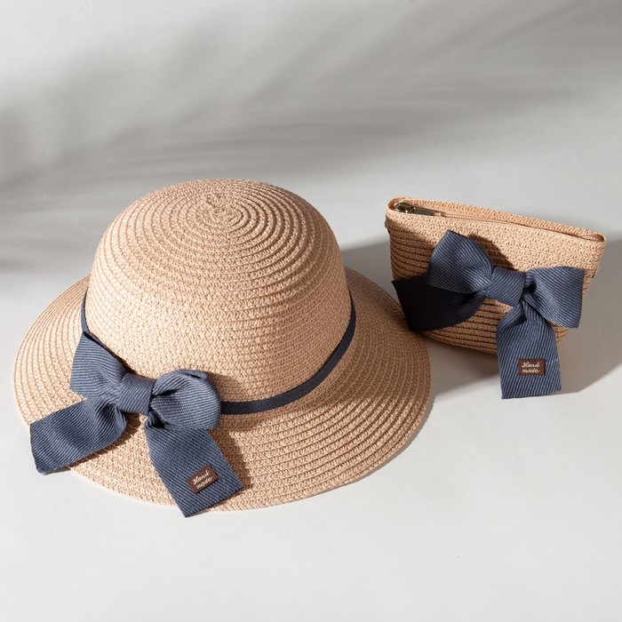 Комплект для девочки (шляпа р-р 52, сумочка) MINAKU цвет розовый
