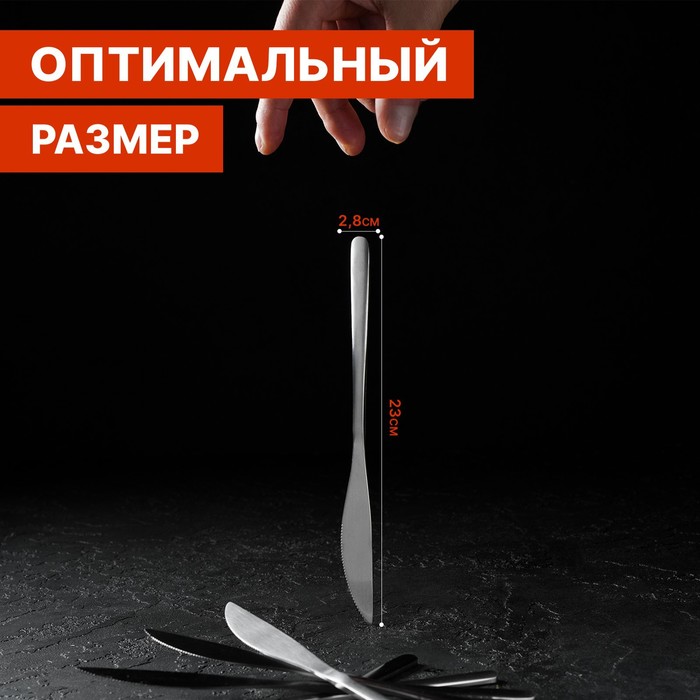 Набор ножей столовых Доляна Sentiment, 6 шт