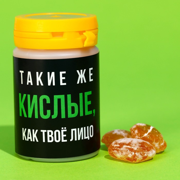 Леденцы кислые «Как твоё лицо», вкус: яблоко, 68 г. леденцы кислые против кислой мины вкус вишня 68 г