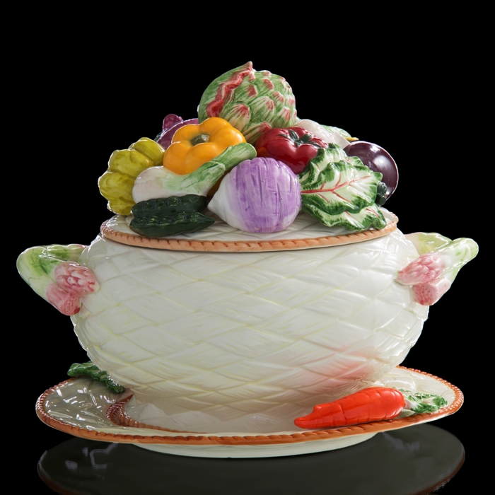 Супница на блюде "Овощи" 4,5 л