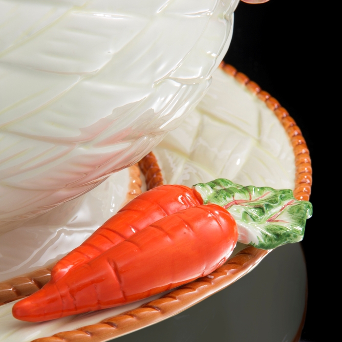 Супница на блюде "Овощи" 4,5 л