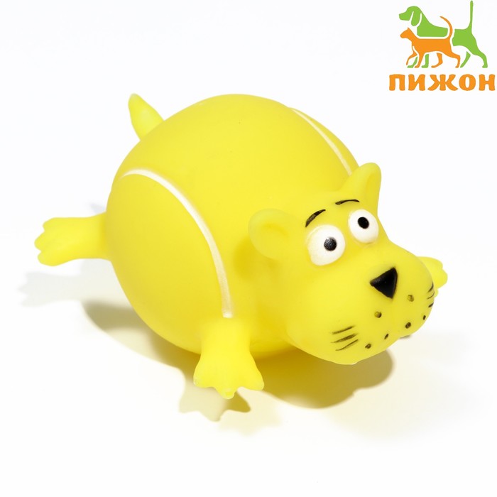 

Игрушка пищащая "Собакомяч" для собак, 10 см, жёлтая