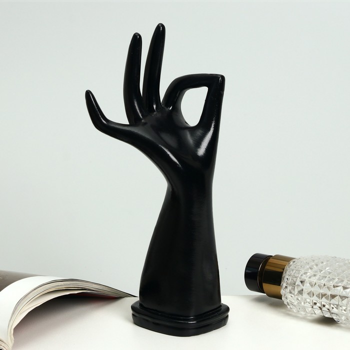 Подставка для украшений «Рука» 9×7,5×20, цвет чёрный подставка для украшений для пало санто рука из гипса 5 х 9 см чёрная