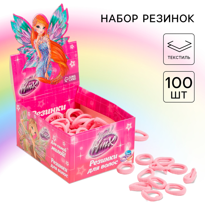 фото Резинки для волос " фея блум", 100 шт, винкс winx