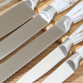 Набор ножей Zeus, 7 предметов, цвет белый от Сима-ленд