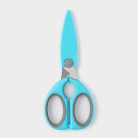 Ножницы кухонные Доляна «Эльба», 22 см, цвет голубой Ош