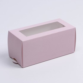 Коробка для макарун «Розовая», 5.5 × 12 × 5.5 см