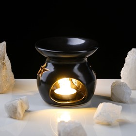 

Аромалампа "Сияние", черная, керамика, 8 см