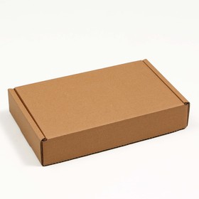 Коробка самосборная, бурая, 26,5 x 16,5 x 5 см,