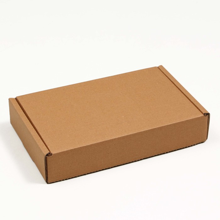 коробка самосборная с окном бурая 17 x 12 x 10 см Коробка самосборная, бурая, 26,5 x 16,5 x 5 см