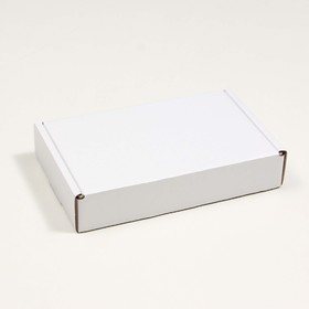 Коробка самосборная, белая, 26,5 x 16,5 x 5 см,