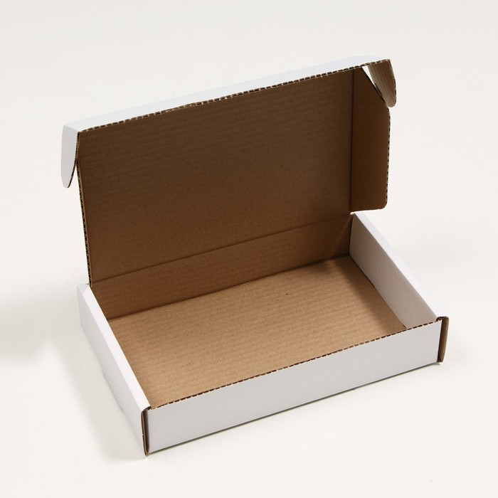 Коробка самосборная, белая, 26,5 x 16,5 x 5 см,