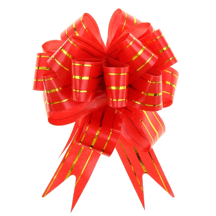 Бант-шар №3 "Золотое сечение", цвет красный