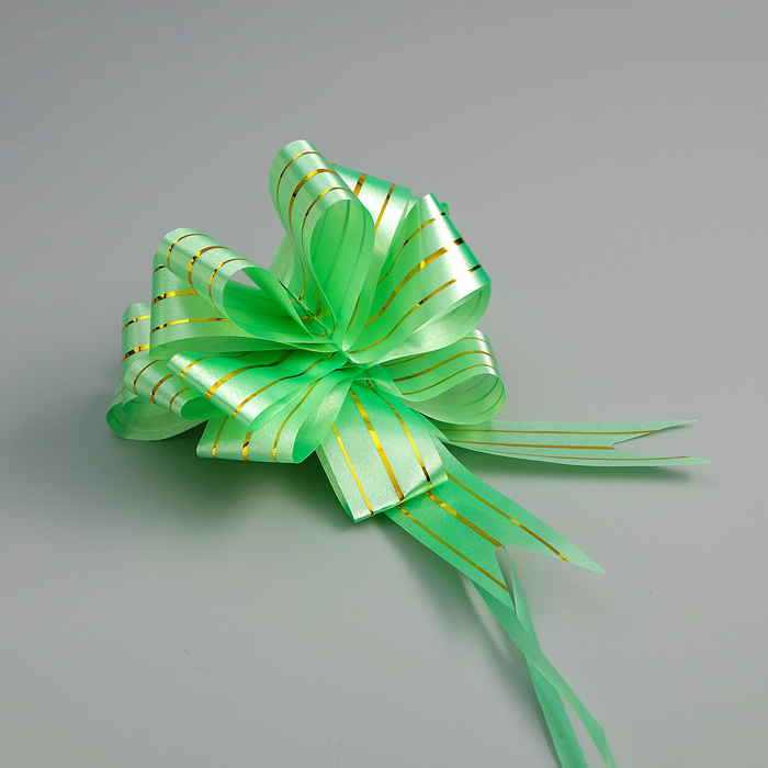 Бант-шар №3 "Золотое сечение", цвет зелёный