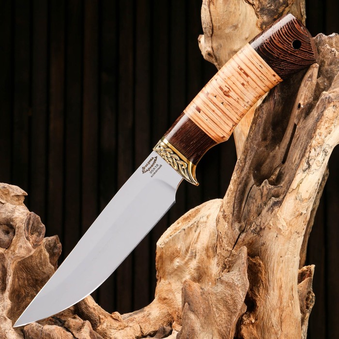 фото Нож охотничий "путник-2" сталь - 95х18, рукоять - венге / береста ворсма