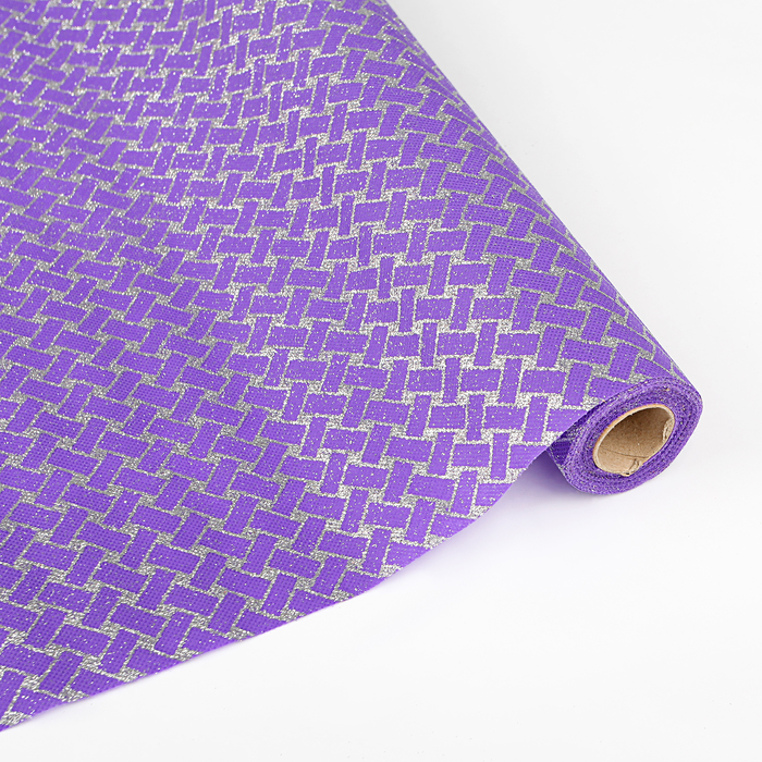 Флизелин "Плетение", фиолетовый, 0,48 х 4,5 м