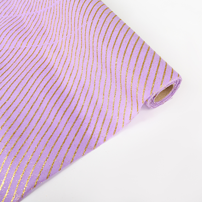 Флизелин "Полоска", сиреневый 0,48 х 4,5 м