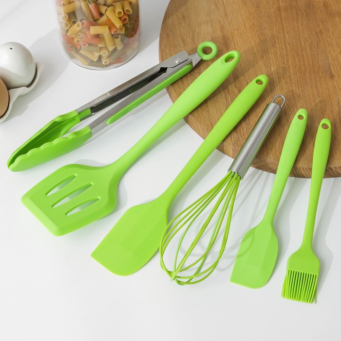 Набор кухонных принадлежностей Green, 6 предметов набор кухонных принадлежностей доляна орихалк 6 предметов