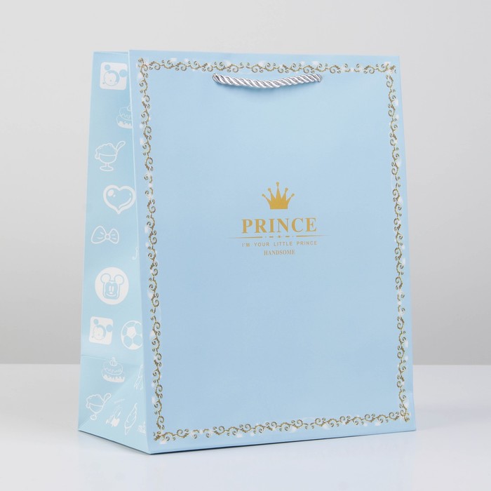 Пакет подарочный, упаковка, «Прекрасный принц», 26 х 21 х 11 см пакет нежная принцесса 26 х 21 х 11 см
