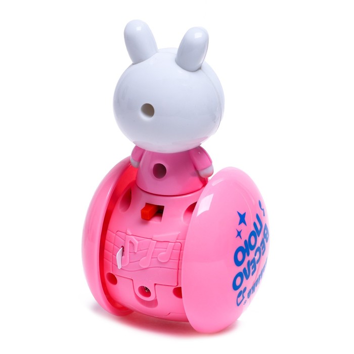 ZABIAKA Развивающая игрушка музыкальная неваляшка "Милый зайчик" SL-05359B, розовый