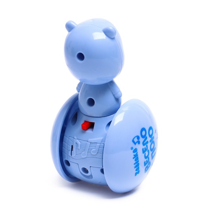 ZABIAKA Развивающая игрушка музыкальная неваляшка "Мишка Роро" SL-05360A, голубой