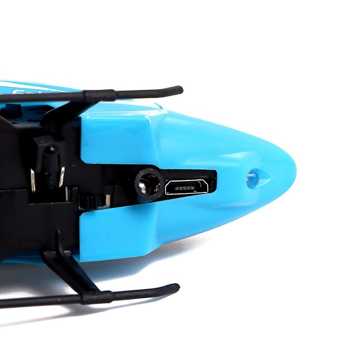 Вертолет "Прогулочный", свет, USB, цвет синий