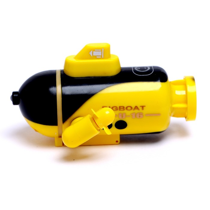 фото Подводная лодка радиоуправляемая «батискаф», световые эффекты, цвет жёлтый