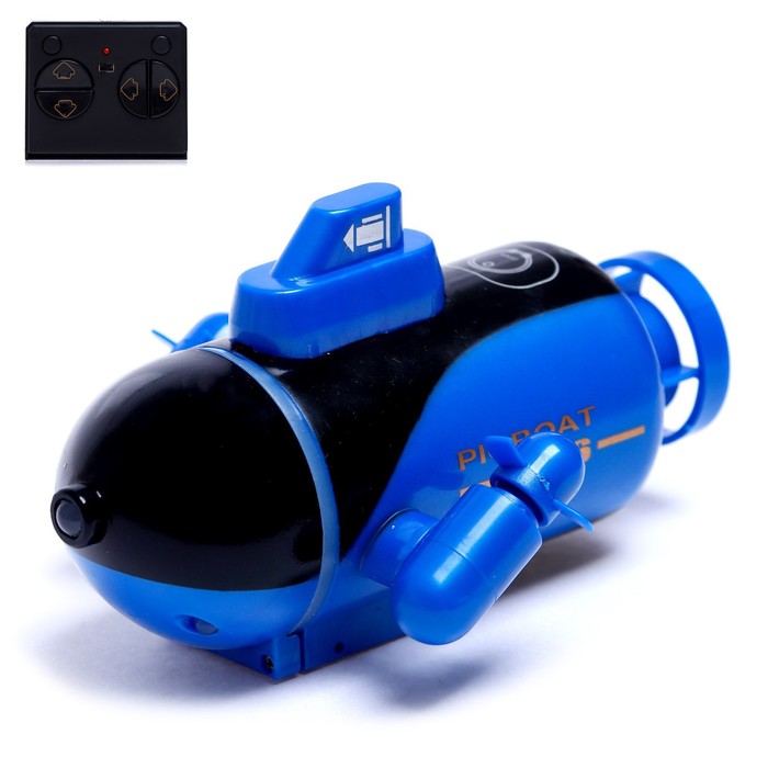 Подводная лодка радиоуправляемая Батискаф, световые эффекты, цвет синий
