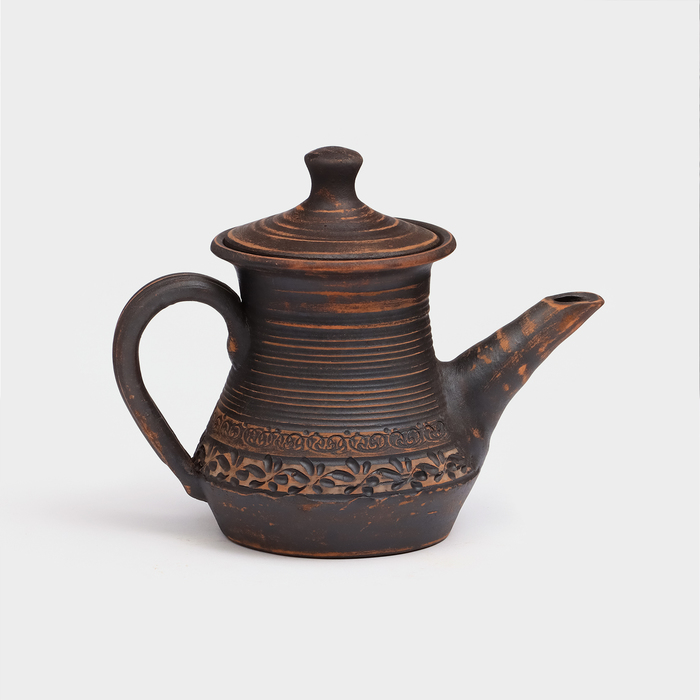 Чайник для заварки Домашний, ангоб, красная глина, 0,7 л чайник для заварки татарский гончарный красная глина 0 8 л