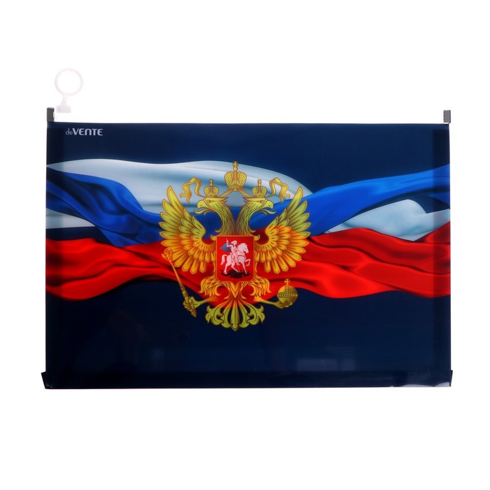 

Папка-конверт на молнии ZIP А4 deVENTE 330 х 235 мм, 180 мкм, "Герб"