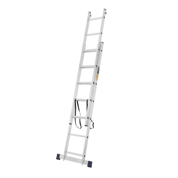 Лестница ТУНДРА, двухсекционная, алюминиевая, 7 ступеней лестница тундра двухсекционная алюминиевая 7 ступеней