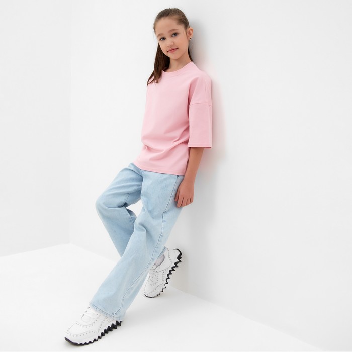

Футболка детская MINAKU:Basic line kids цвет пыльная роза, рост 128