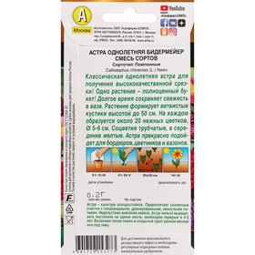 

Семена Цветов Астра "Бидермейер", смесь сортов, ц/п, 0,2 г