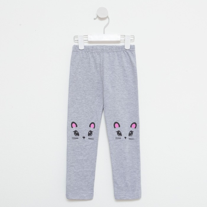 Лосины для девочки, цвет темно-серый, рост 122