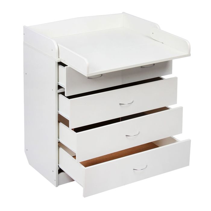 Комод детский пеленальный, 5 выдвижных ящиков, цвет белый